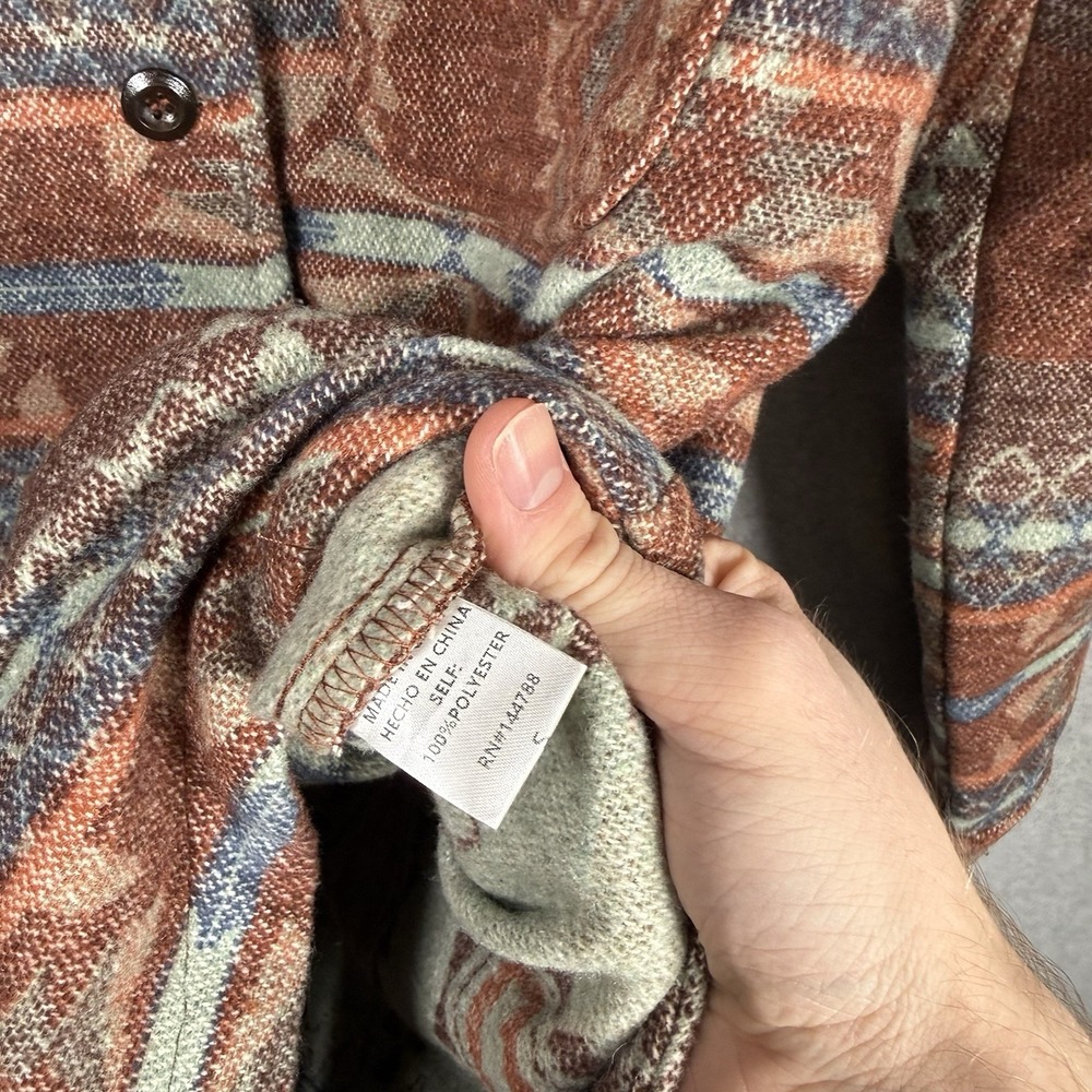 Heyday Aztec Jacket Mens Small Button Front Shacket - Picture 8 of 8